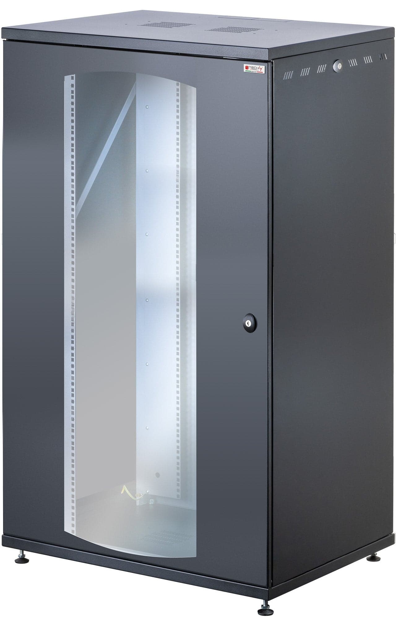 Armadio Rack 19'' a Muro 22U P 600mm L 800mm Porta Vetro Nero in  Scontolo.net - Potenza, commercioVirtuoso.it
