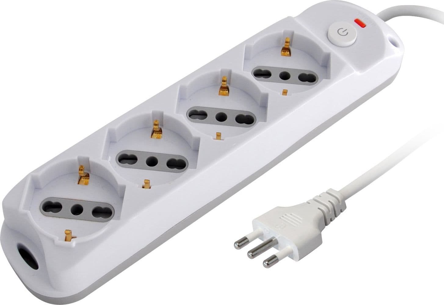 Presa Multipla a 4 Posti Italiana Bipasso/Schuko Spina 10A in Multiprese Scontolo.net - Potenza, commercioVirtuoso.it