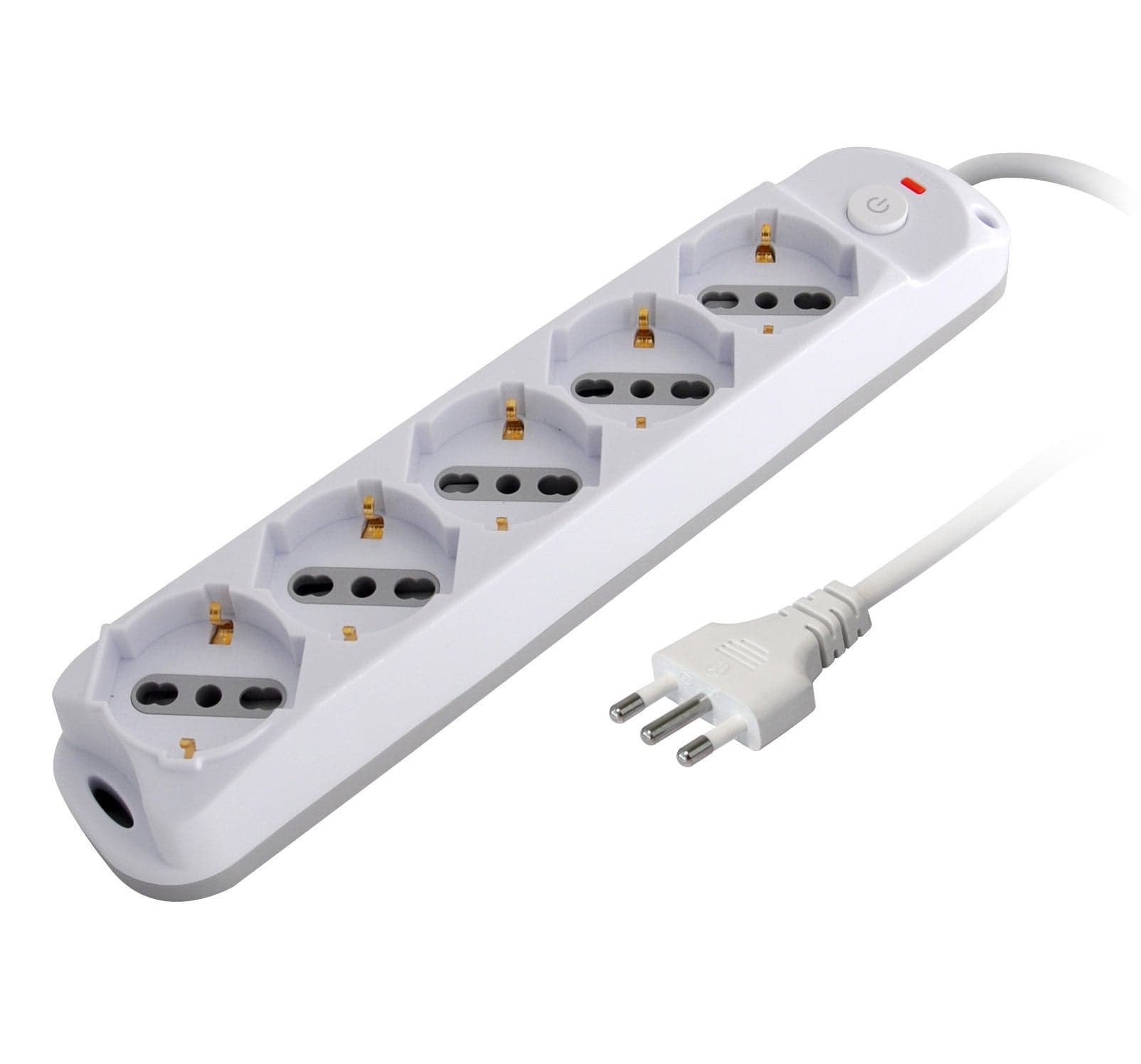 Presa Multipla a 5 Posti Italiana Bipasso/Schuko Spina 10A in Multiprese Scontolo.net - Potenza, commercioVirtuoso.it