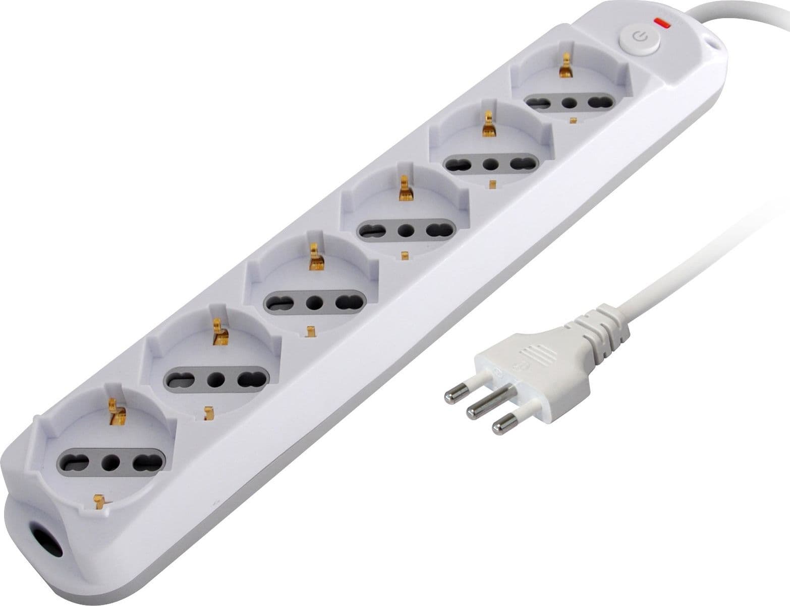 Presa Multipla a 6 Posti Italiana Bipasso/Schuko Spina 10A in Multiprese Scontolo.net - Potenza, commercioVirtuoso.it