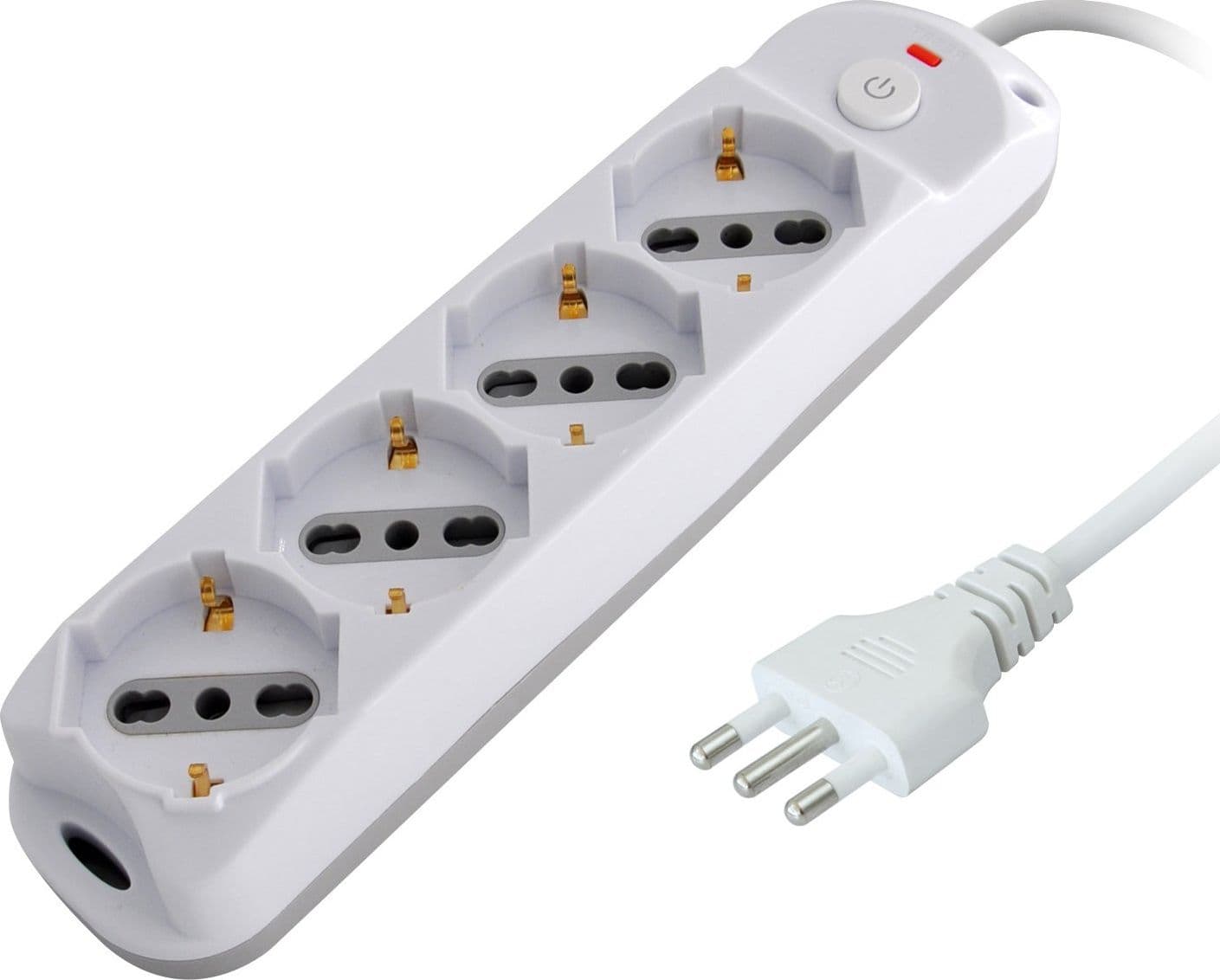 Presa Multipla a 4 Posti Italiana Bipasso/Schuko Spina 16A in Multiprese Scontolo.net - Potenza, commercioVirtuoso.it