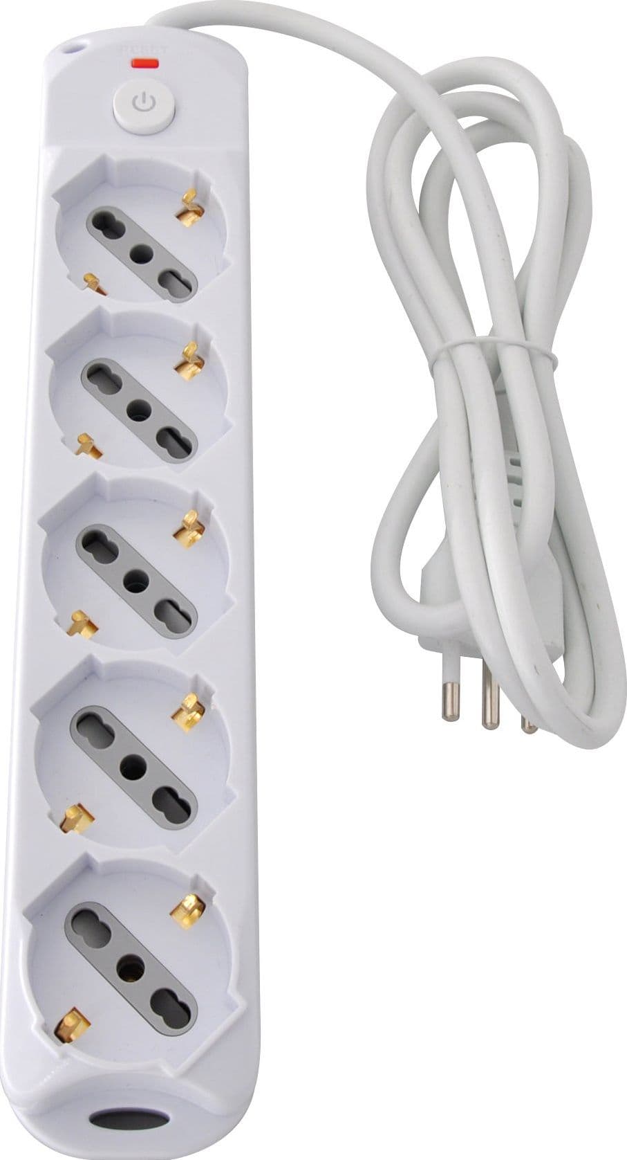 Presa Multipla a 5 Posti Italiana Bipasso/Schuko Spina 10A in Multiprese Scontolo.net - Potenza, commercioVirtuoso.it