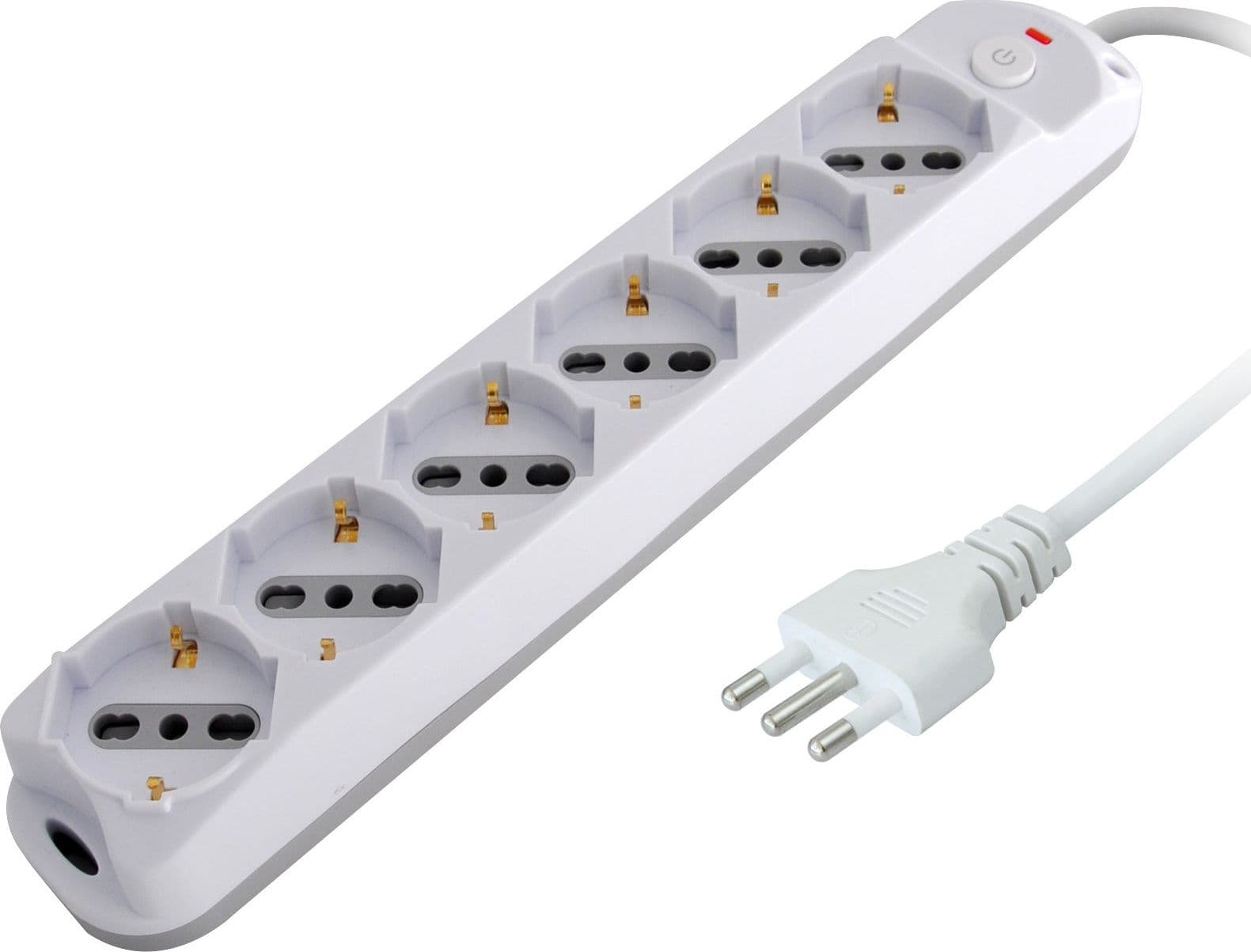 Presa Multipla a 6 Posti Italiana Bipasso/Schuko Spina 16A in Multiprese Scontolo.net - Potenza, commercioVirtuoso.it