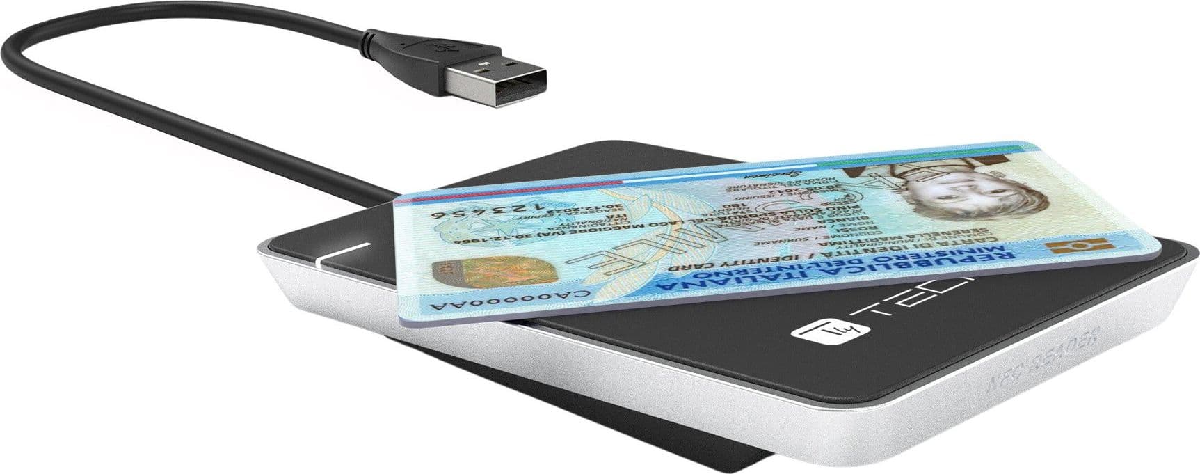 Lettore Contactless Card Reader RFID e NFC per Carta d’Identit&agrave Elettronica e Tessera Sanitaria in Lettori schede di memoria esterni Scontolo.net - Potenza, commercioVirtuoso.it