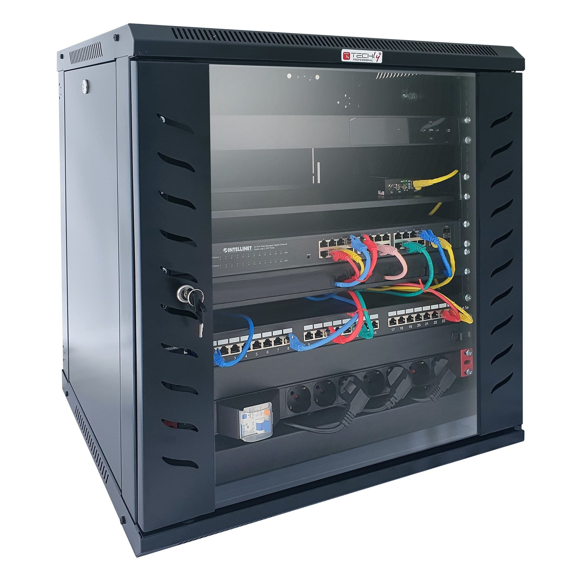 Armadio Rack 19'' a Muro 6 Unit&agrave P.600 mm Flat Pack Nero in  Scontolo.net - Potenza, commercioVirtuoso.it
