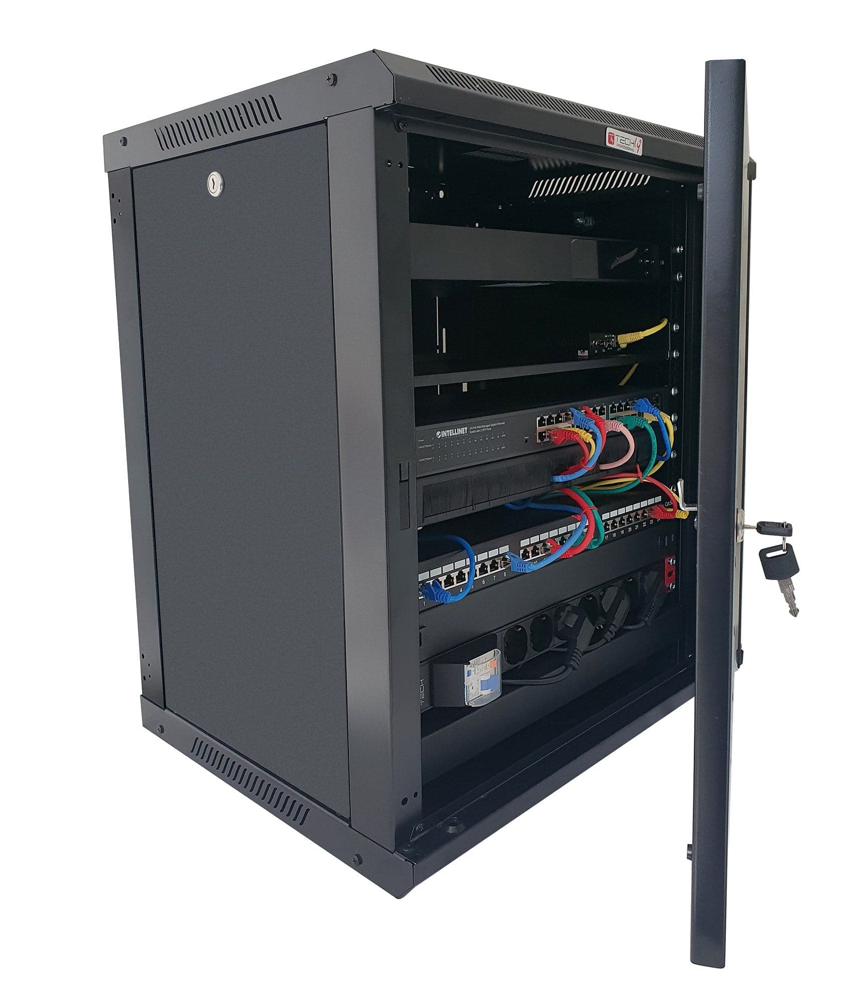 Armadio Rack 19'' a Muro 6 Unit&agrave P.600 mm Flat Pack Nero in  Scontolo.net - Potenza, commercioVirtuoso.it