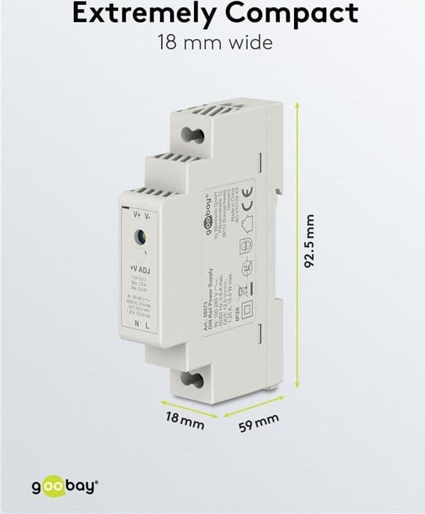 Alimentatore su Guida DIN 12V 1,25A 15W in Trasformatori Scontolo.net - Potenza, commercioVirtuoso.it