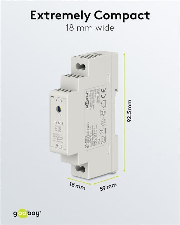 Alimentatore su Guida DIN 12V 1,25A 15W in Trasformatori Scontolo.net - Potenza, commercioVirtuoso.it