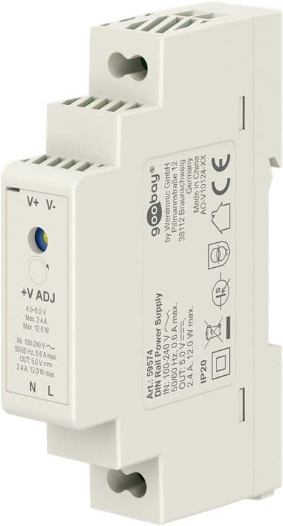 Alimentatore su Guida DIN 5V 2,4A 12W in Trasformatori Scontolo.net - Potenza, commercioVirtuoso.it