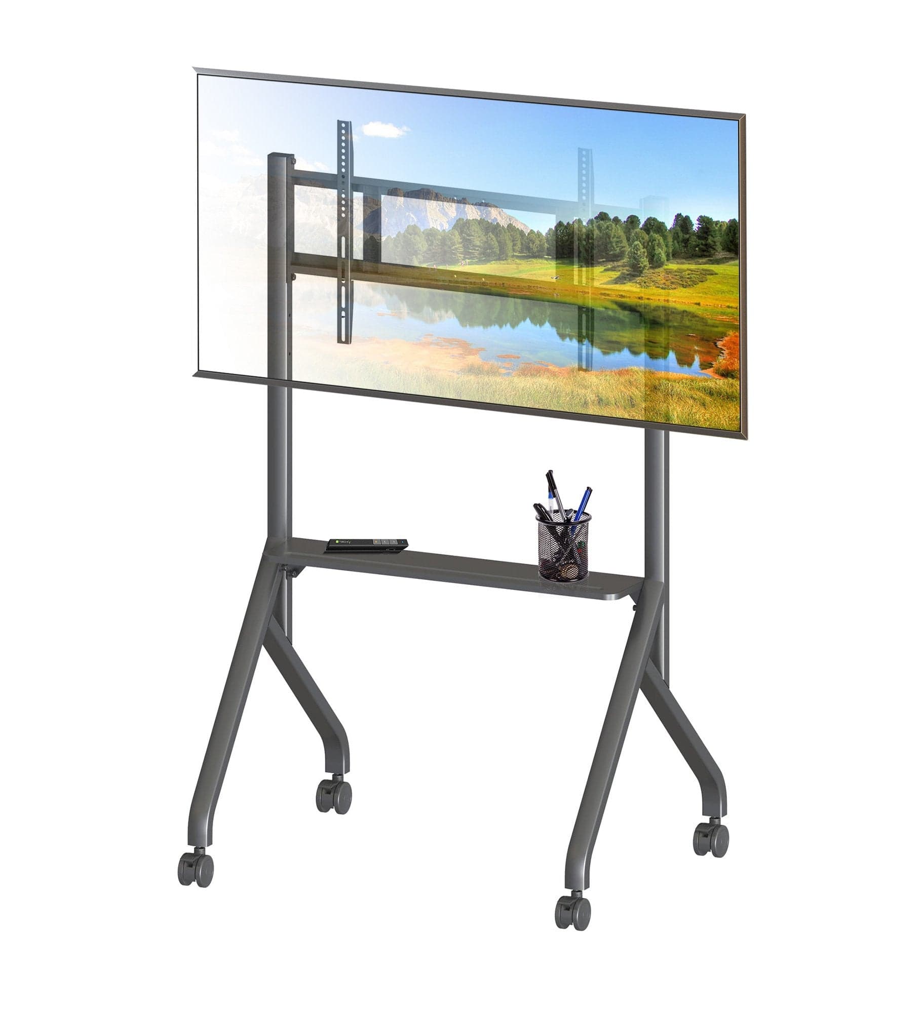 Supporto Mobile da Pavimento Multifunzione per TV LCD/LED/Plasma 65-100'' Nero in Mobili Scontolo.net - Potenza, commercioVirtuoso.it