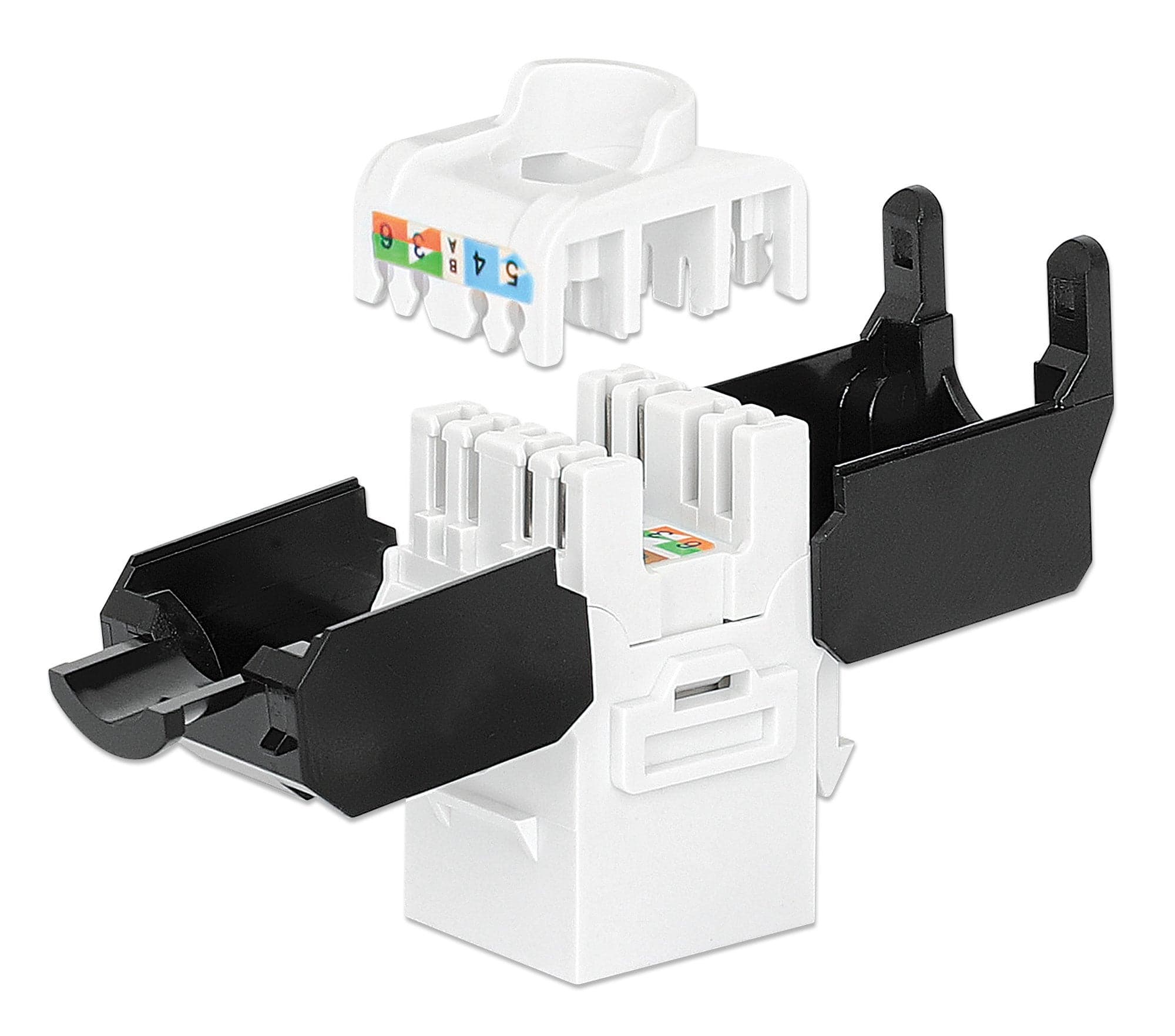Frutto Keystone RJ45 Cat.6 UTP Tool-Free Bianco Nero in Cavi Ethernet Scontolo.net - Potenza, commercioVirtuoso.it