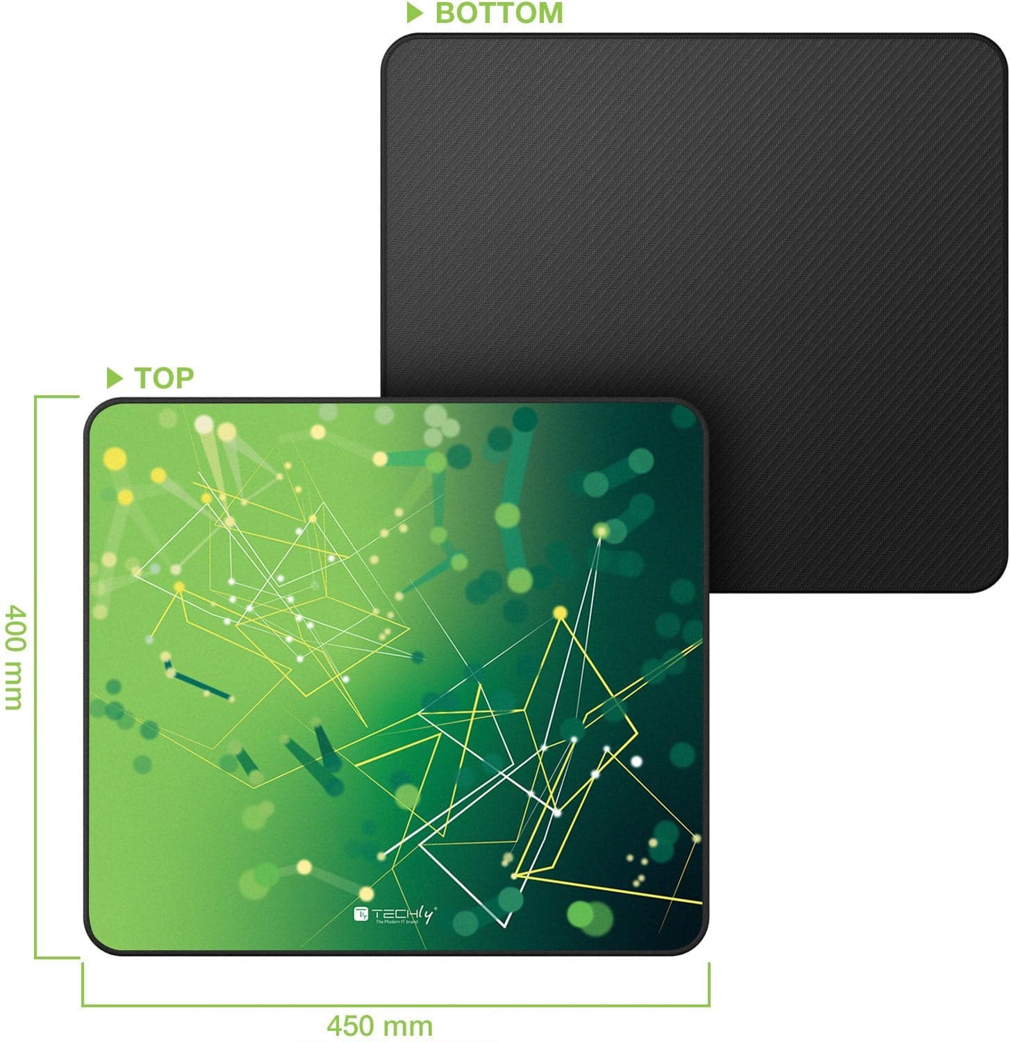 Tappetino Gaming Antiscivolo XL 450 x 400 mm Verde in  Scontolo.net - Potenza, commercioVirtuoso.it