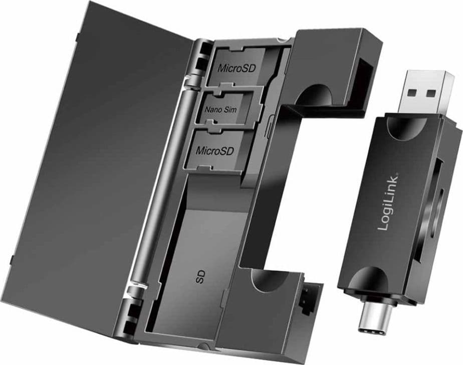 Lettore di Memorie USB 3.2 Gen1 2 in 1 con Custodia Card in Lettori schede di memoria esterni Scontolo.net - Potenza, commercioVirtuoso.it