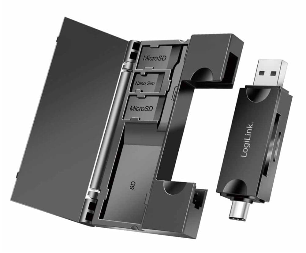 Lettore di Memorie USB 3.2 Gen1 2 in 1 con Custodia Card in Lettori schede di memoria esterni Scontolo.net - Potenza, commercioVirtuoso.it