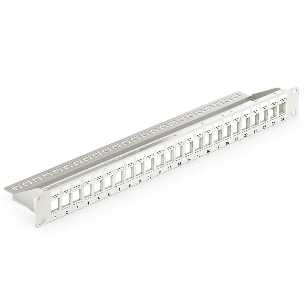 Pannello Patch Modulare Senza Frutti 24 Posti 1U Grigio in Cavi Ethernet Scontolo.net - Potenza, commercioVirtuoso.it