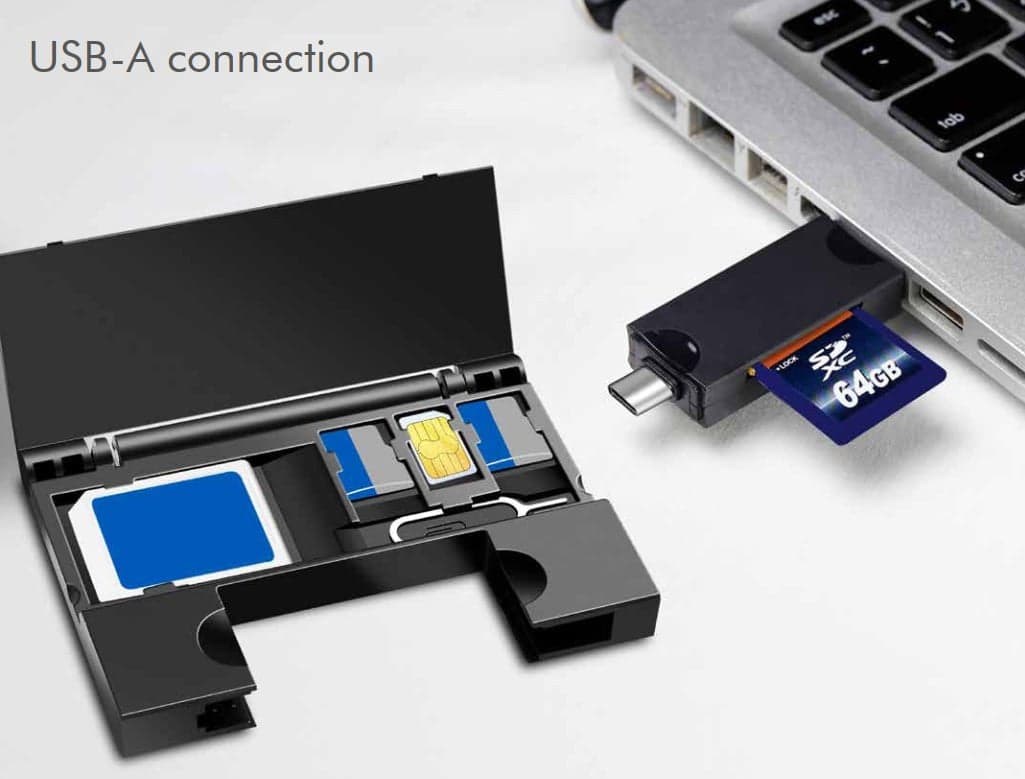 Lettore di Memorie USB 3.2 Gen1 2 in 1 con Custodia Card in Lettori schede di memoria esterni Scontolo.net - Potenza, commercioVirtuoso.it