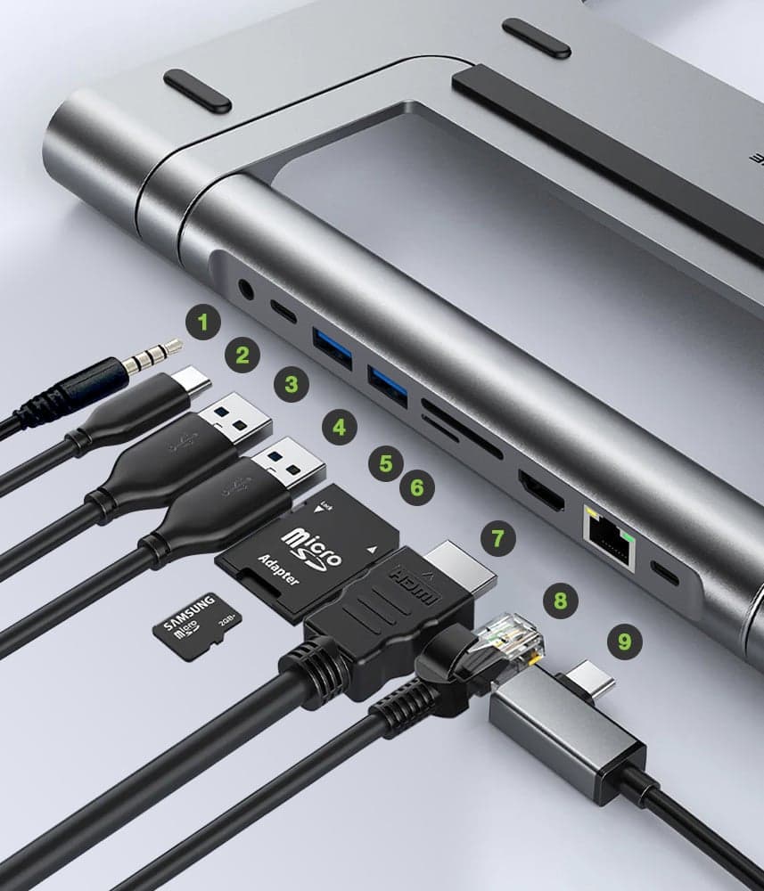 Docking Station USB-C&trade 9 in 1 Hub USB3.1 Stand per Notebook Pieghevole in  Scontolo.net - Potenza, commercioVirtuoso.it