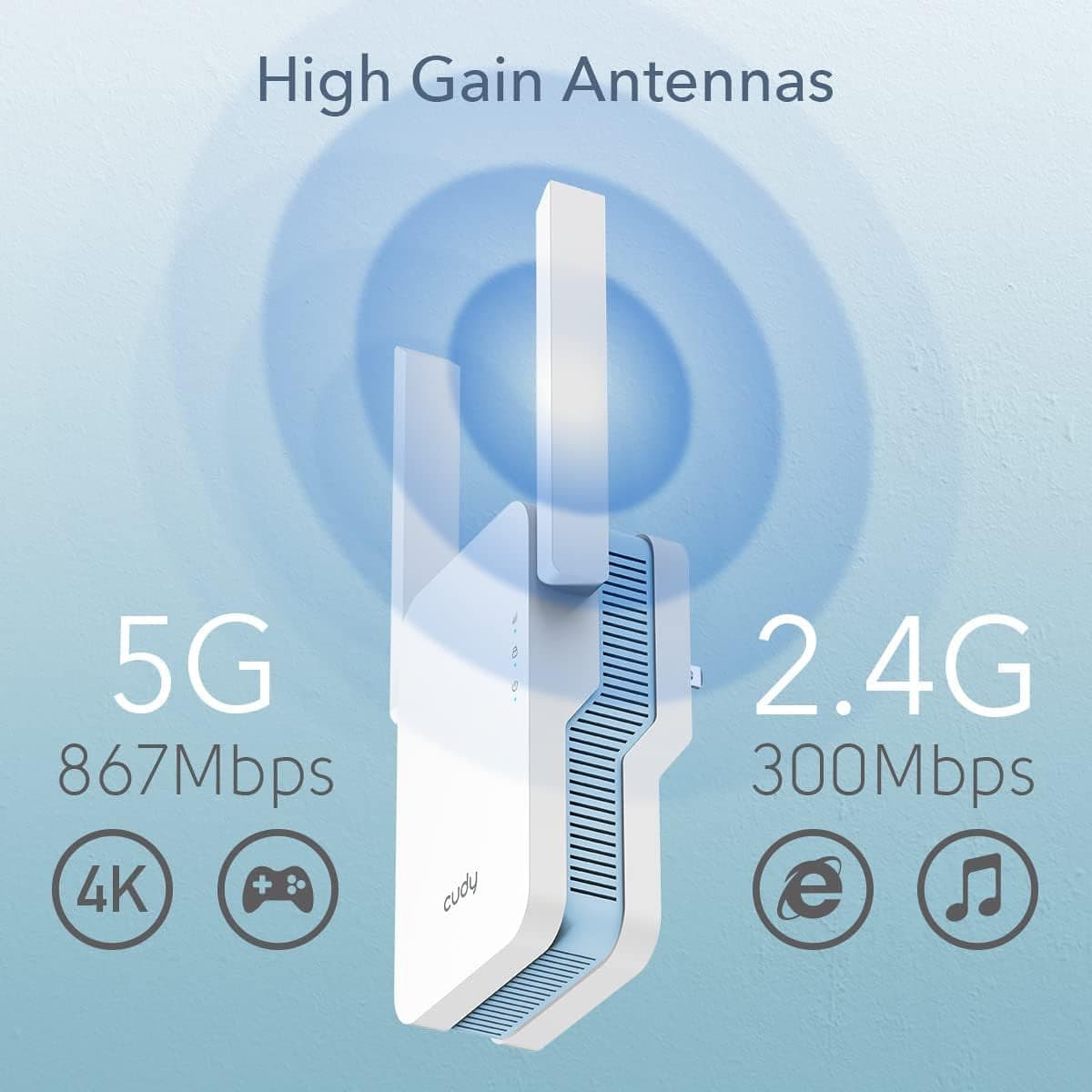 Extender WiFi Dual Band Booster Wireless AC1200, RE1200 in  Scontolo.net - Potenza, commercioVirtuoso.it