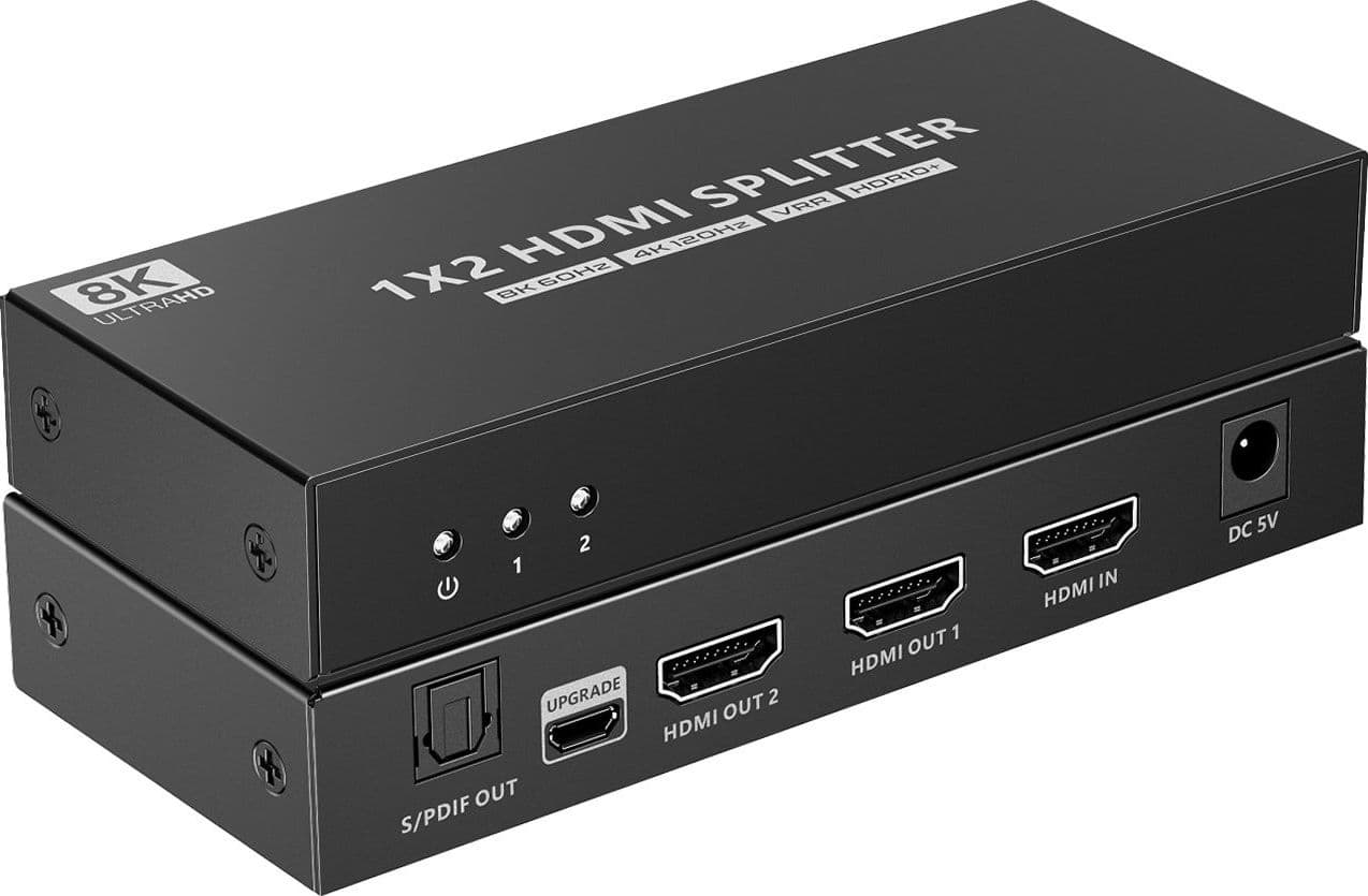Splitter HDMI 8K UHD 3D 60Hz 2 vie CEC SPDIF Ottico in Convertitori D-A Scontolo.net - Potenza, commercioVirtuoso.it