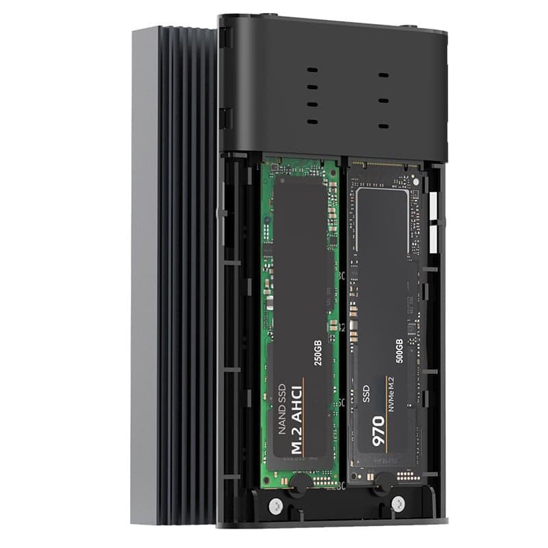 Box Esterno Duplicatore Clone Offline USB3.2 Gen 2x2 USB-C&trade M.2 PCIe NVME 20 Gbps