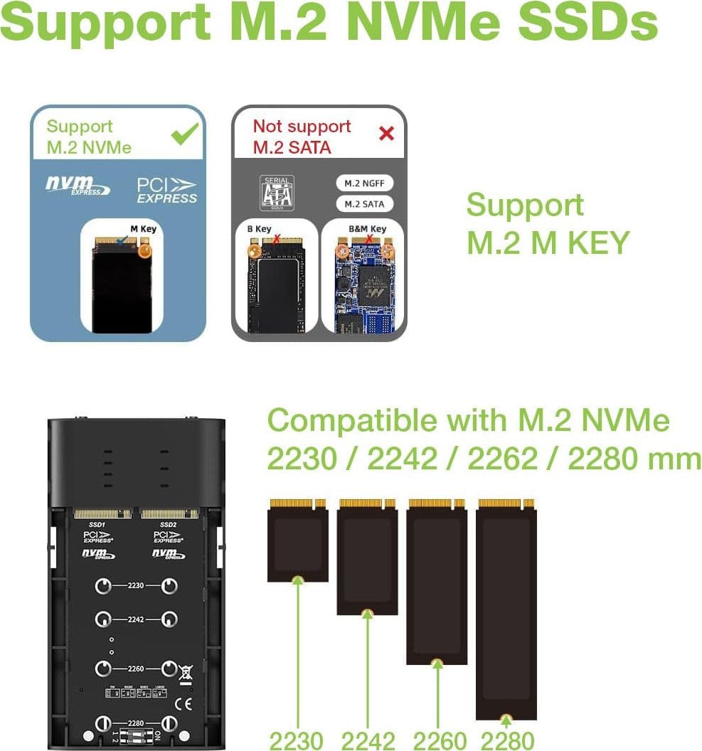Box Esterno Duplicatore Clone Offline USB3.2 Gen 2x2 USB-C&trade M.2 PCIe NVME 20 Gbps in Case e serrature Scontolo.net - Potenza, commercioVirtuoso.it