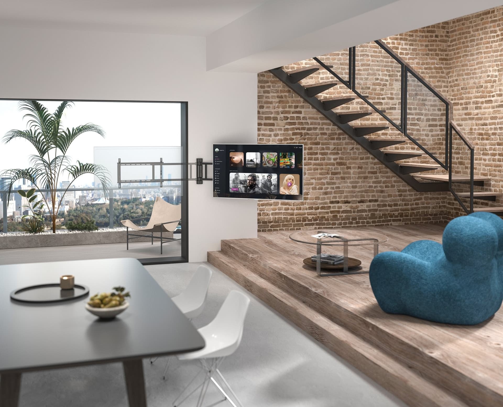 Supporto TV Basculante Motorizzato da Parete per TV da 32'' a 75'' in Supporti da parete e da soffitto Scontolo.net - Potenza, commercioVirtuoso.it