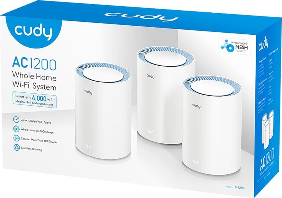 Sistema Wi-Fi Mesh AC1200 Dual Band per Tutta la Casa, M1200 3pz