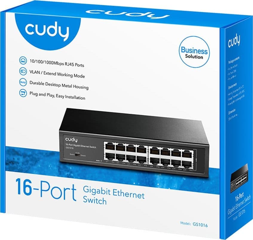 Switch Gigabit Ethernet a 16 Porte, GS1016