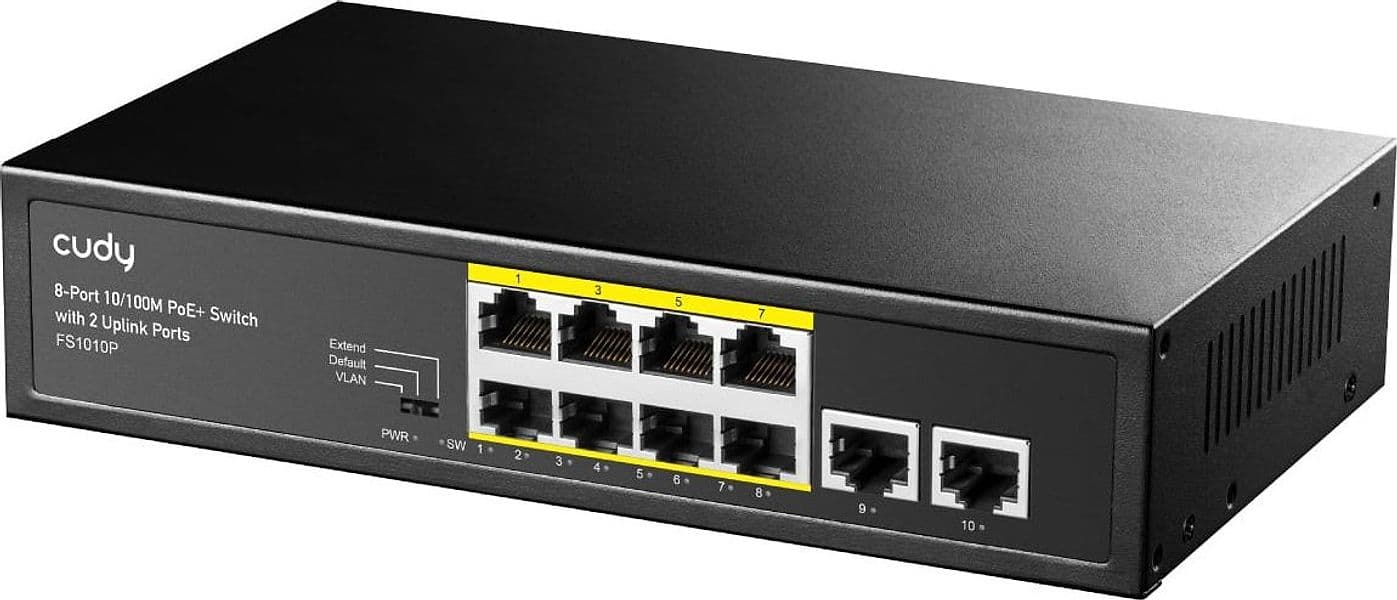 Switch PoE+ 10/100M a 8 Porte con 2 Porte Uplink, FS1010P in  Scontolo.net - Potenza, commercioVirtuoso.it