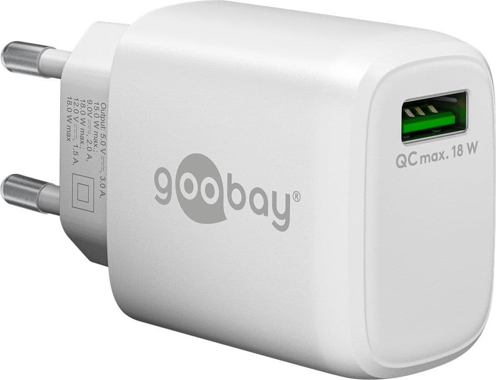 Caricabatterie Ricarica Rapida USB QC 3.0 (18 W) Bianco in Caricabatterie da muro Scontolo.net - Potenza, commercioVirtuoso.it