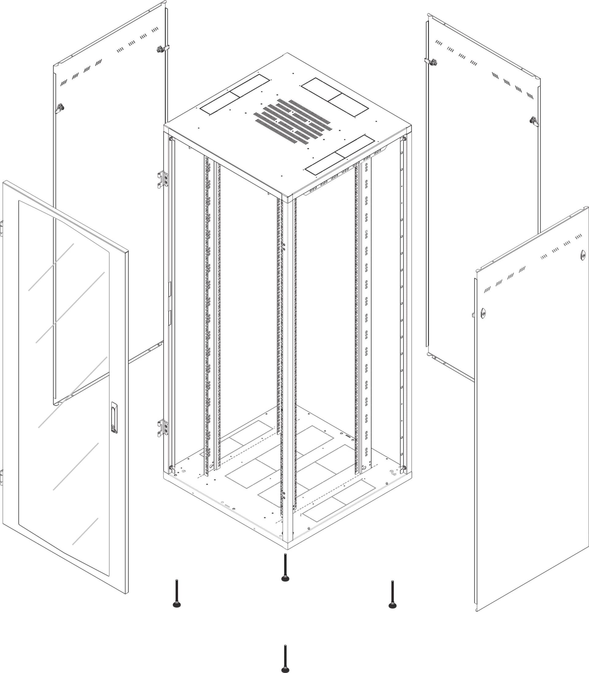 Armadio Server Rack NextGen 1000 19'' 800x1000 42U Nero in  Scontolo.net - Potenza, commercioVirtuoso.it