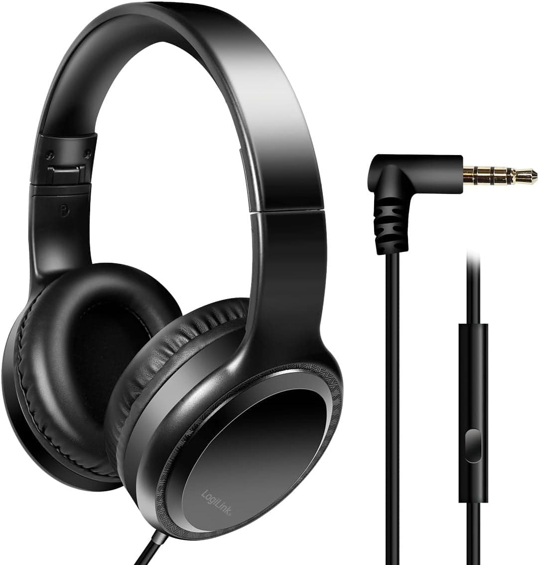 Cuffia Stereo Pieghevole con Microfono Jack 3,5 mm Nero in Cuffie gaming Scontolo.net - Potenza, commercioVirtuoso.it