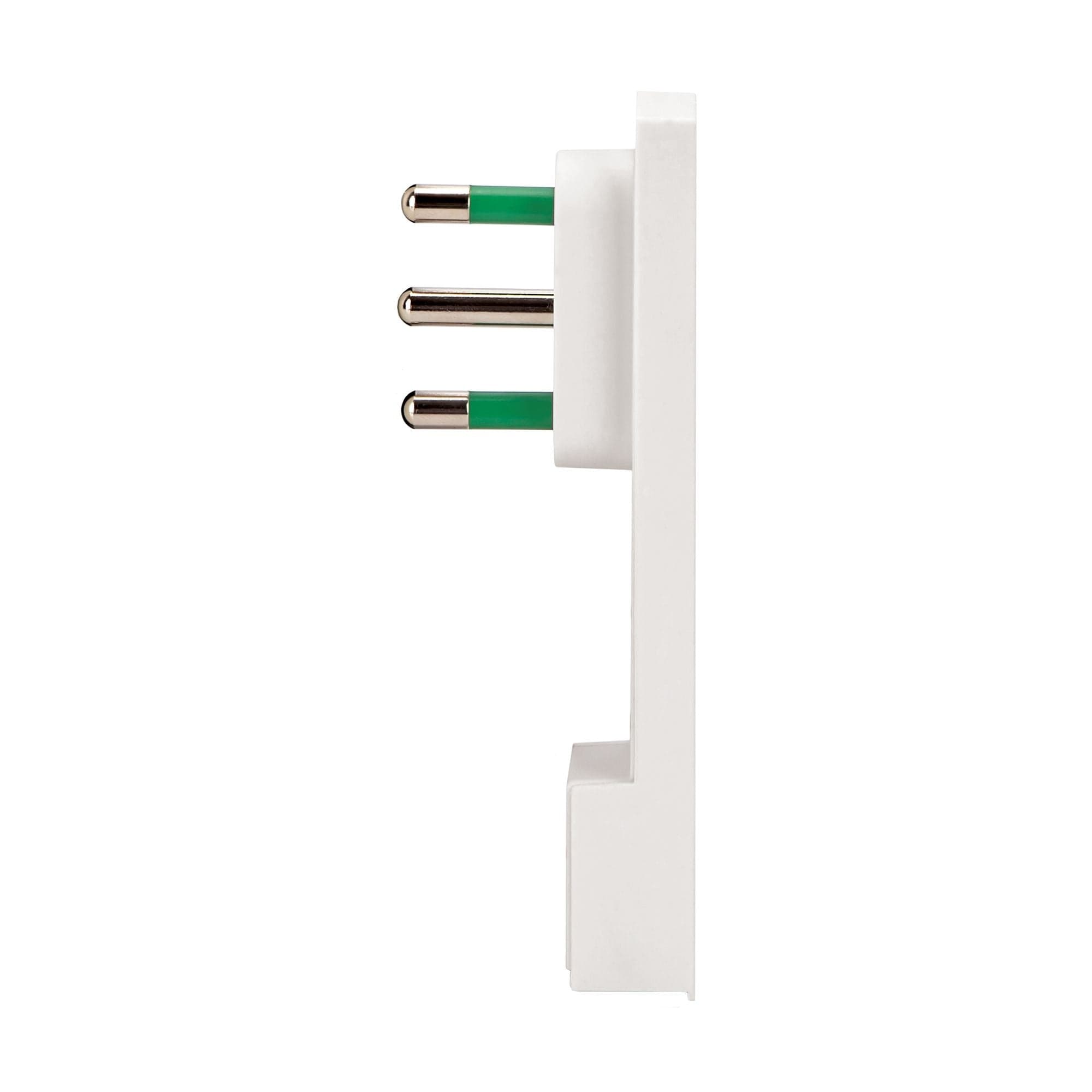 Spina Italiana 16A 2P+T Salvaspazio Super Sottile Smontabile Angolata Bianco in Multiprese Scontolo.net - Potenza, commercioVirtuoso.it