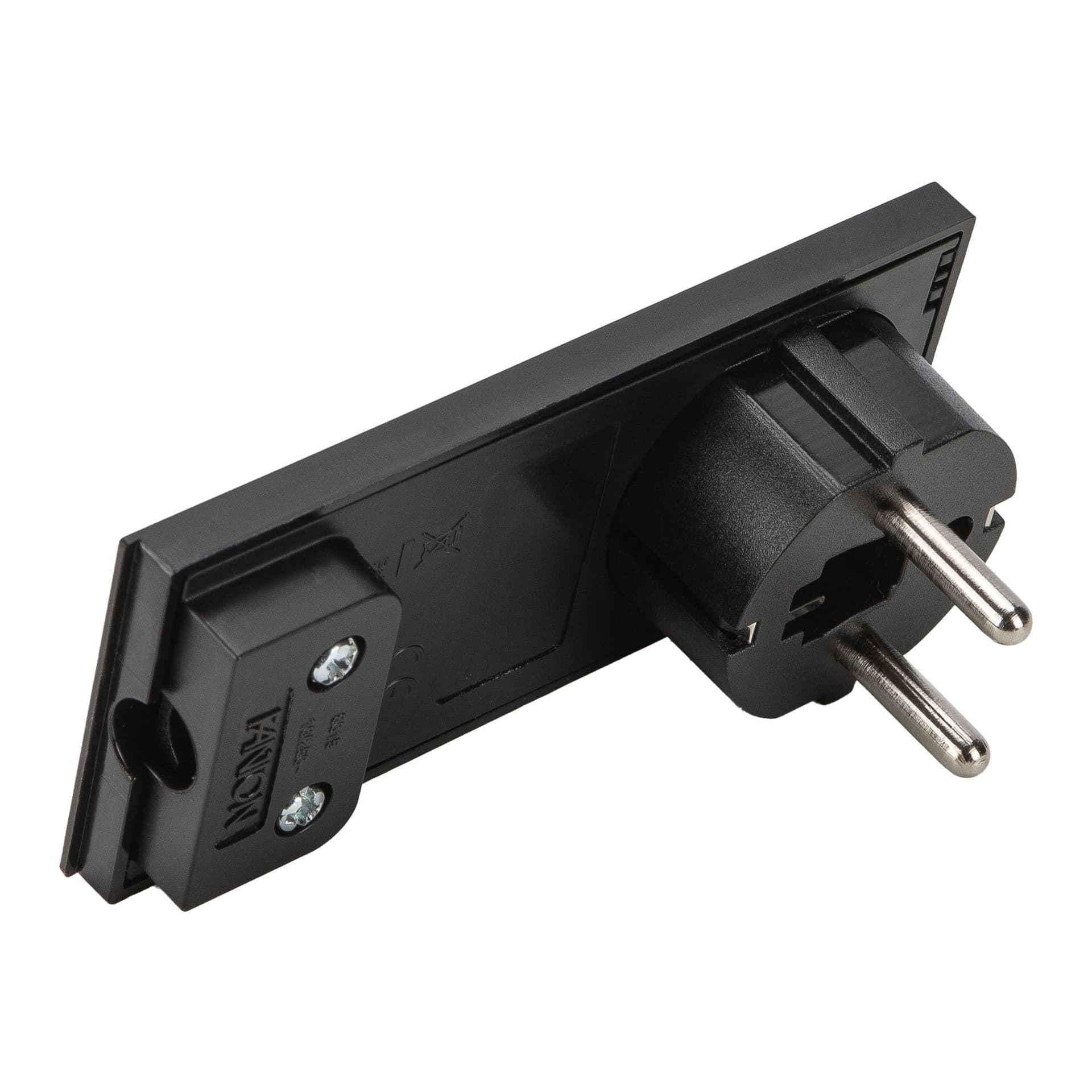 Spina Schuko 16A 2P+T Salvaspazio Super Sottile Smontabile Angolata Nero in Spine elettriche di corrente alterna Scontolo.net - Potenza, commercioVirtuoso.it
