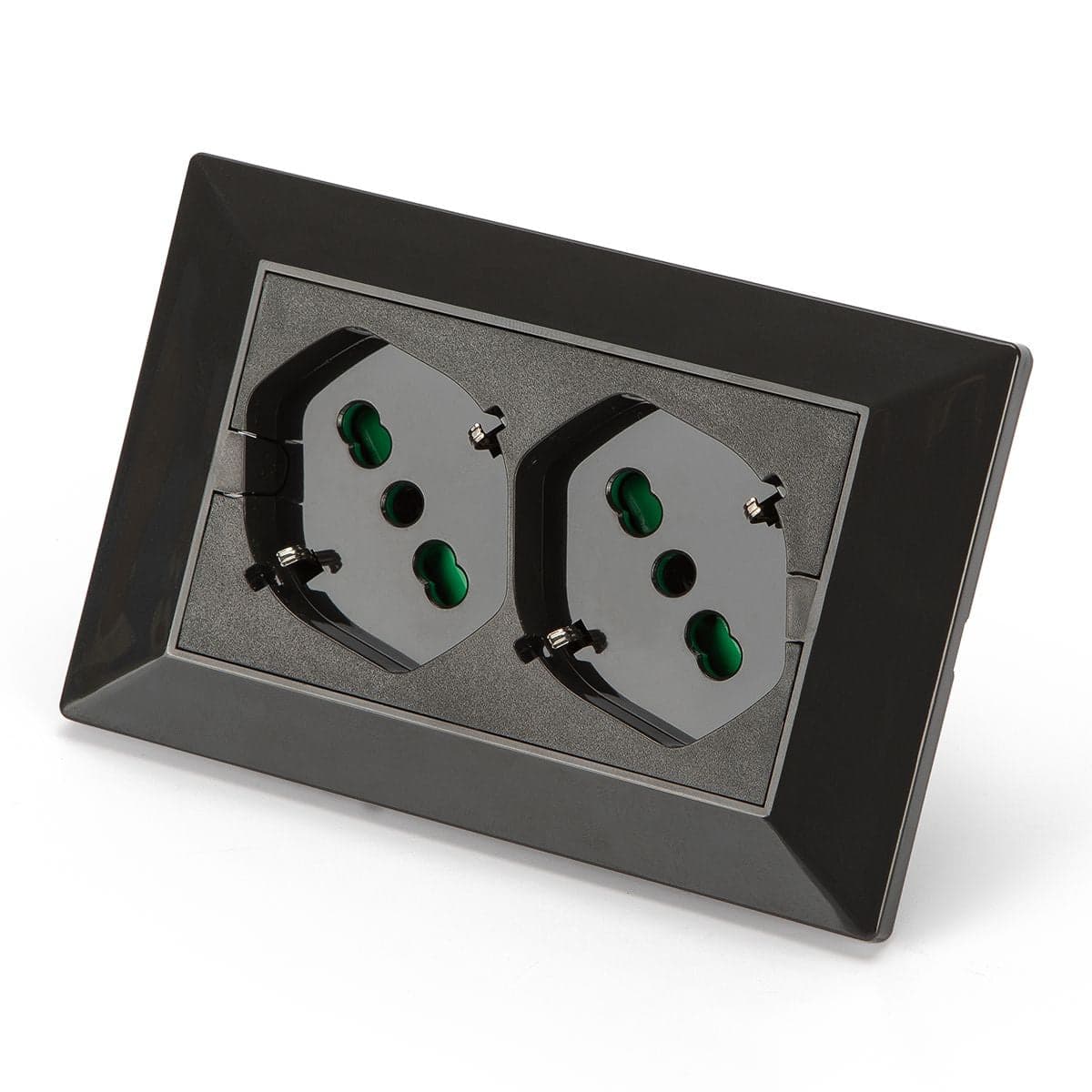 Multipresa Universale da Incasso con Doppia Presa Bipasso Italiana Schuko Nero in Multiprese Scontolo.net - Potenza, commercioVirtuoso.it