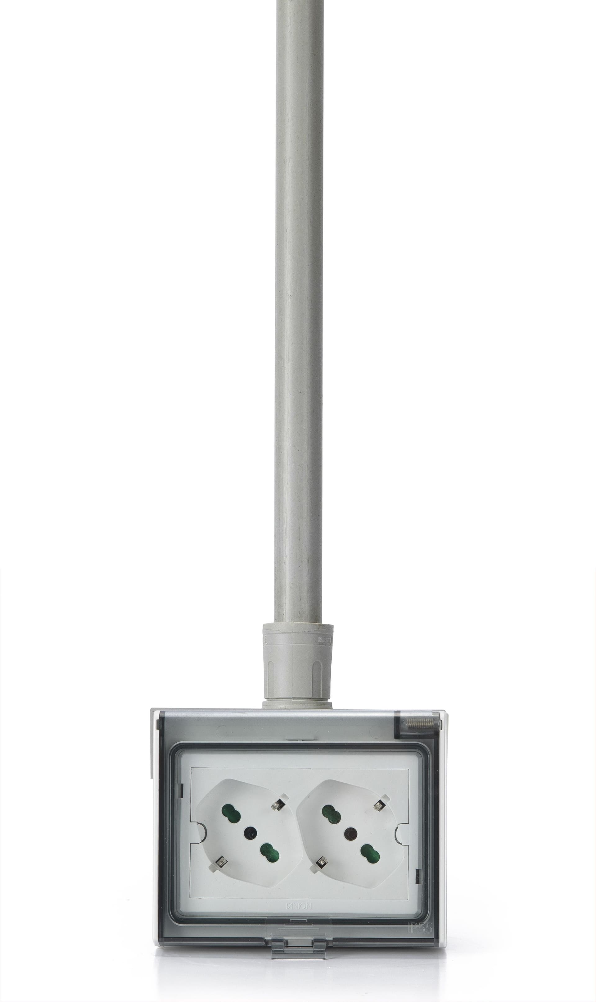 Multipresa Universale IP55 con Doppia Presa Bipasso Italiana Schuko con Scatola da Parete 3 Moduli in Prese a muro Scontolo.net - Potenza, commercioVirtuoso.it