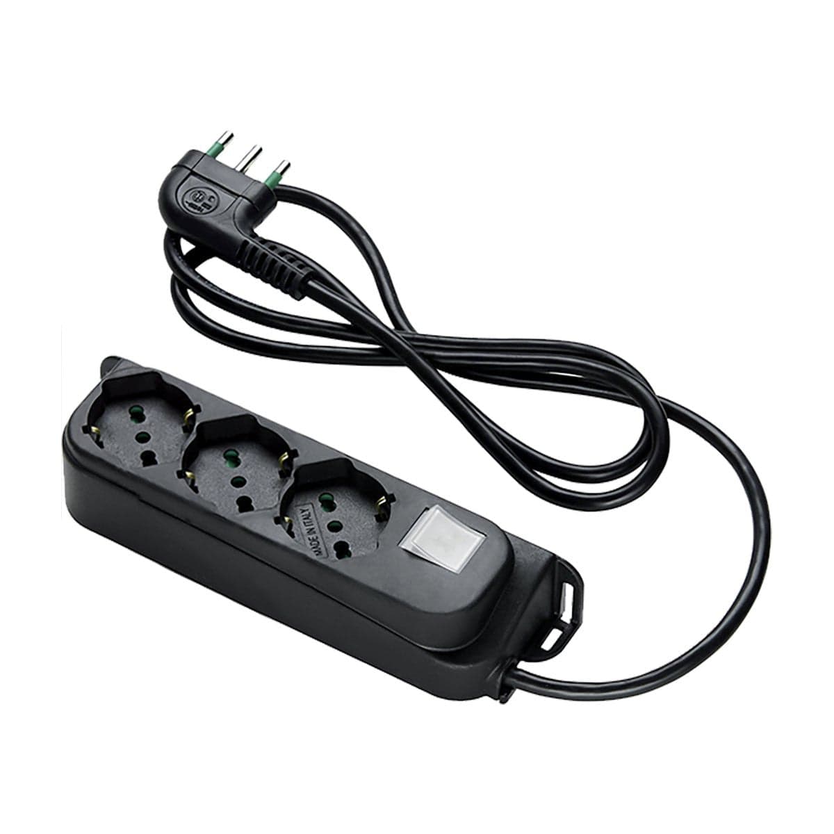 Presa Multipla a 3 Posti Italiana Bipasso con Interruttore Nero in Multiprese Scontolo.net - Potenza, commercioVirtuoso.it