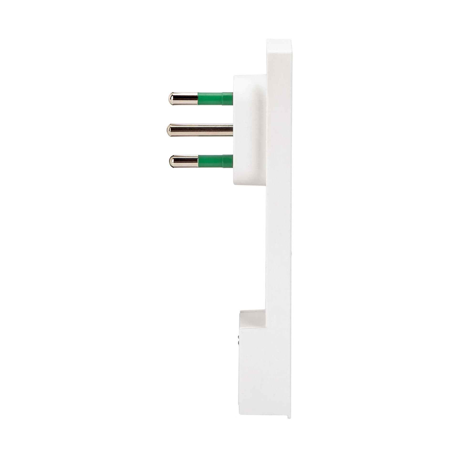 Spina Italiana 10A 2P+T Salvaspazio Super Sottile Smontabile Angolata Bianco in Spine elettriche di corrente alterna Scontolo.net - Potenza, commercioVirtuoso.it