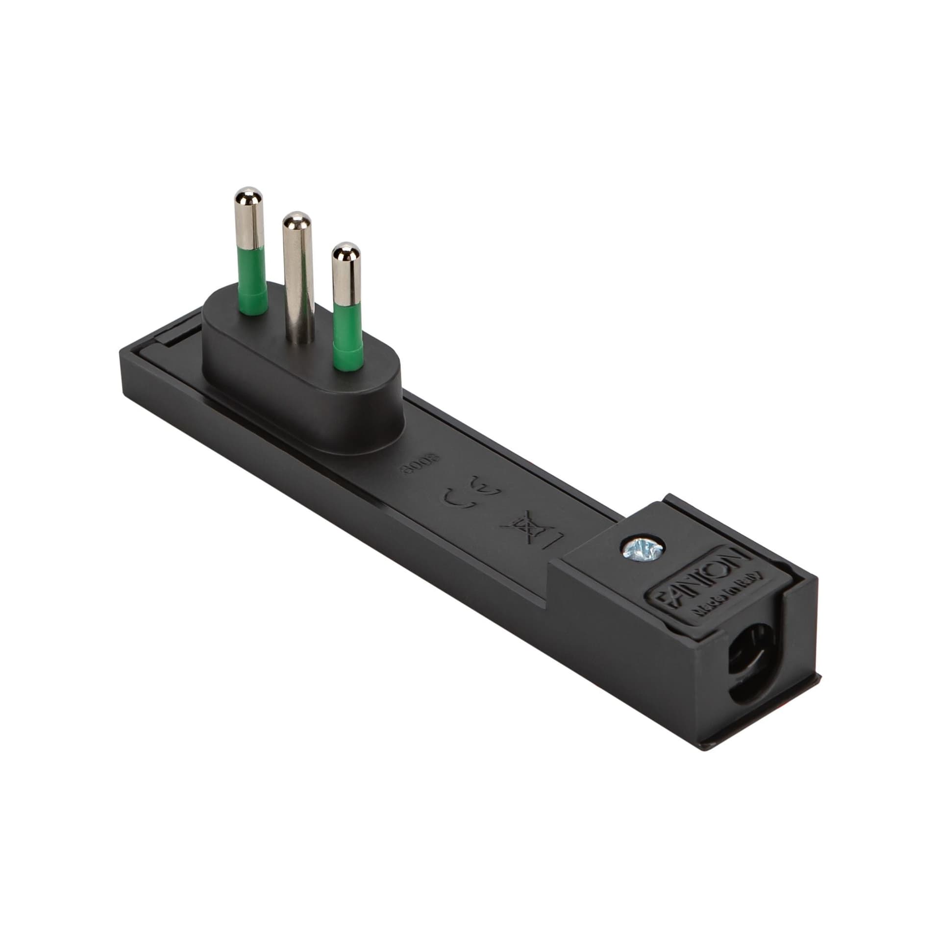 Spina Italiana 10A 2P+T Salvaspazio Super Sottile Smontabile Angolata Nero in Multiprese Scontolo.net - Potenza, commercioVirtuoso.it