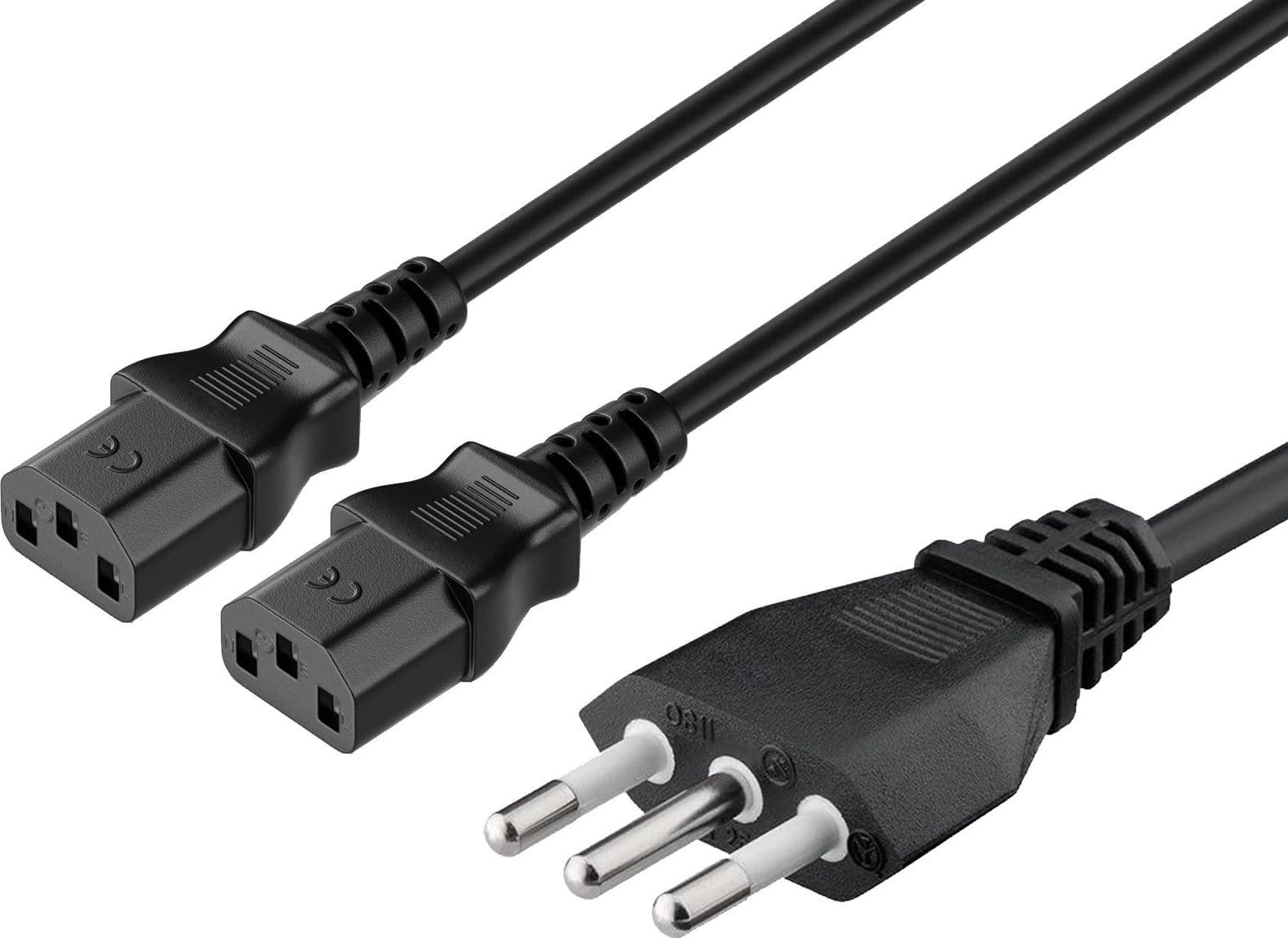 Cavo alimentazione 2 C13 (F) a italiana 1,8 mt nero in Fili elettrici Scontolo.net - Potenza, commercioVirtuoso.it