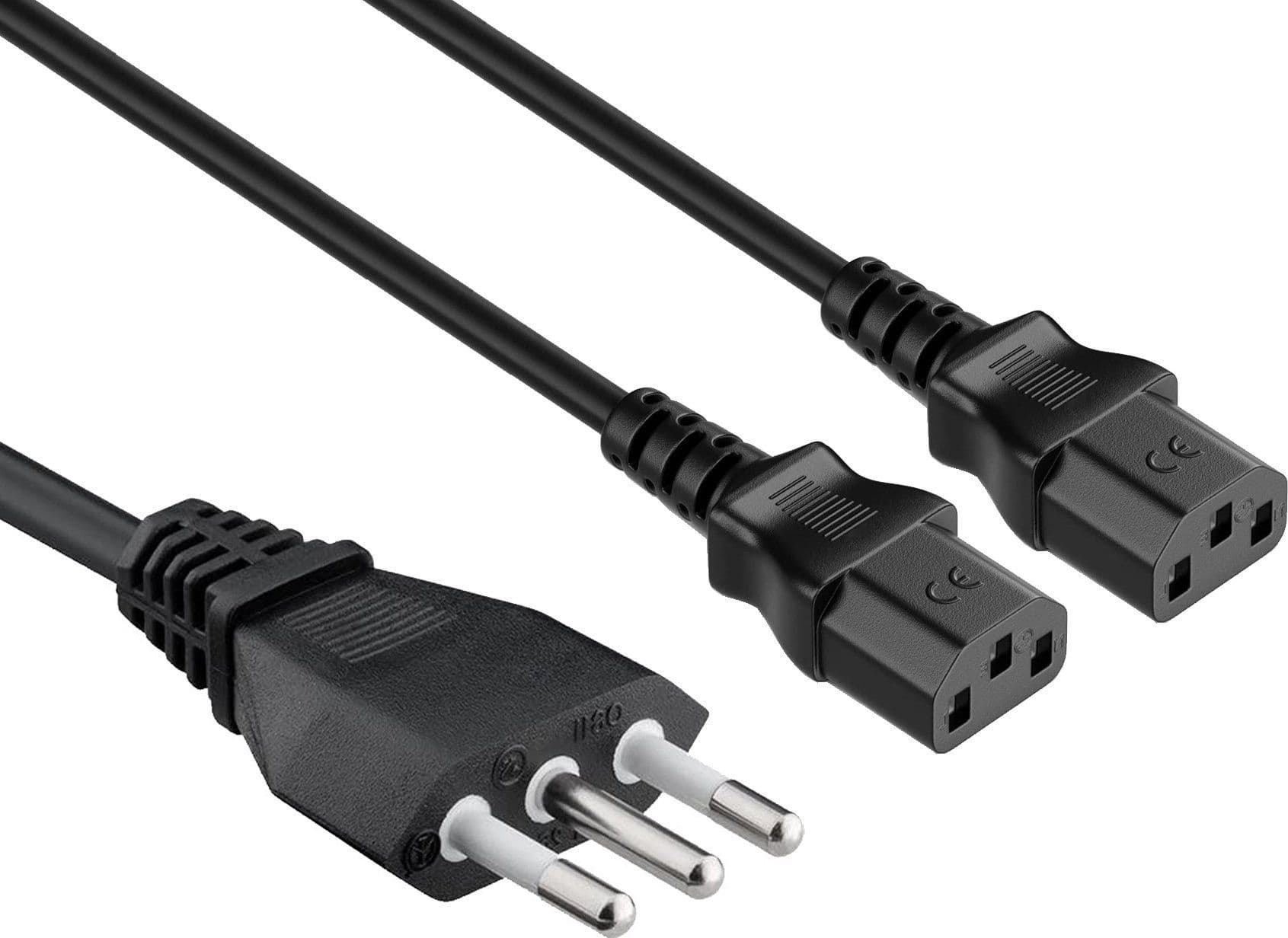 Cavo alimentazione 2 C13 (F) a italiana 1,8 mt nero in Fili elettrici Scontolo.net - Potenza, commercioVirtuoso.it