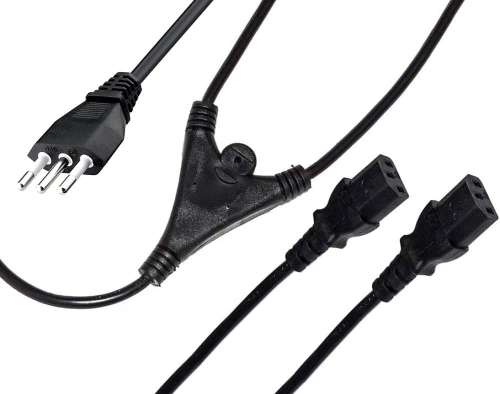Cavo alimentazione 2 C13 (F) a italiana 1,8 mt nero in Fili elettrici Scontolo.net - Potenza, commercioVirtuoso.it