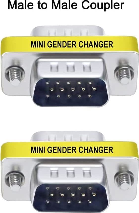 Mini Gender Changer VGA DB 15 poli HD M/M in  Scontolo.net - Potenza, commercioVirtuoso.it