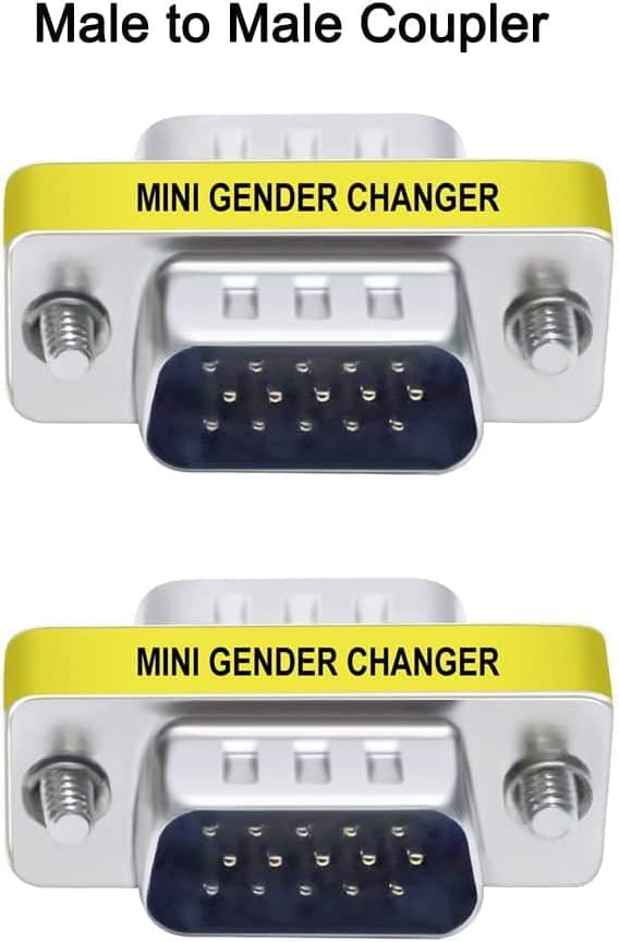 Mini Gender Changer VGA DB 15 poli HD M/M in  Scontolo.net - Potenza, commercioVirtuoso.it