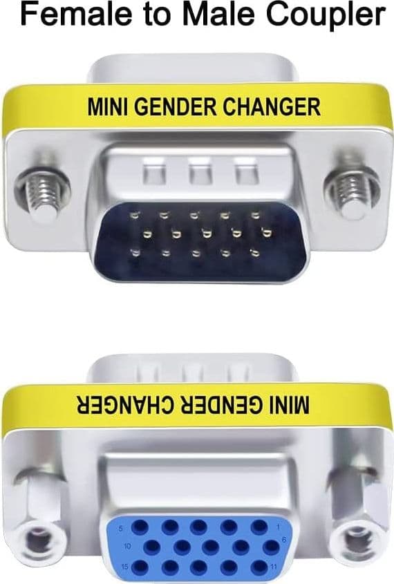 Mini Gender Changer VGA DB 15 poli HD M/F in  Scontolo.net - Potenza, commercioVirtuoso.it