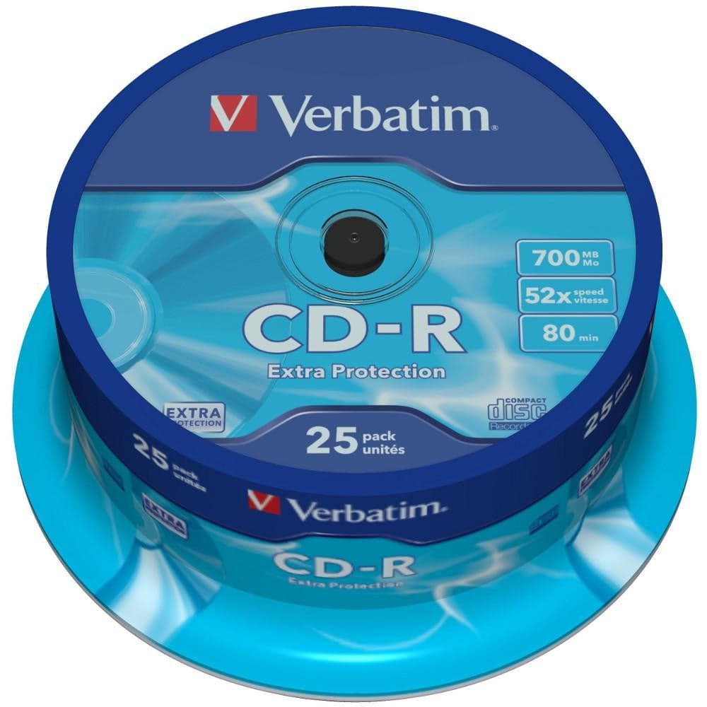 Campana 25 CD-R Extra Protection 700MB in  Scontolo.net - Potenza, commercioVirtuoso.it