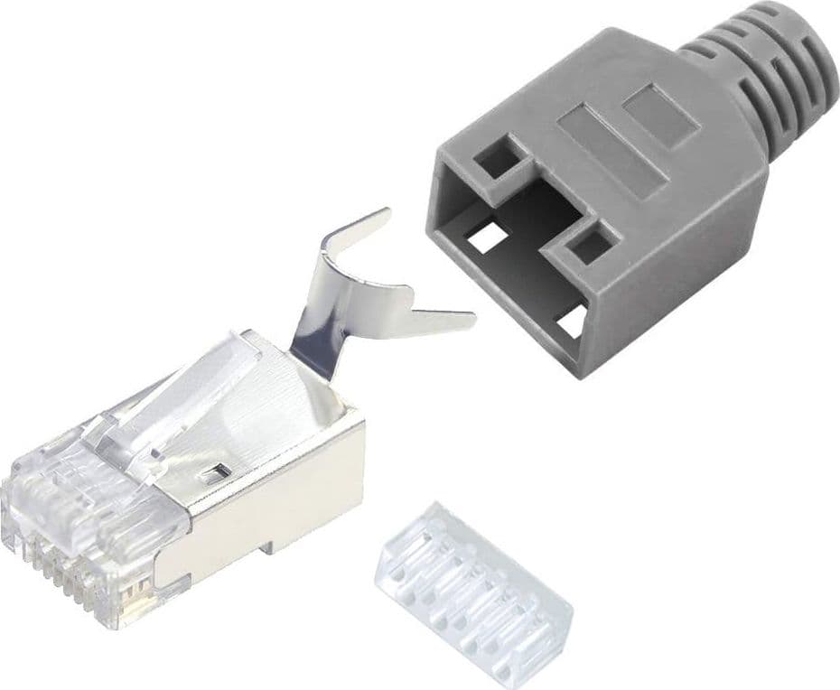 Plug per Cat. 5 e 6 STP con Guida e Copriconnettore in Cavi Ethernet Scontolo.net - Potenza, commercioVirtuoso.it