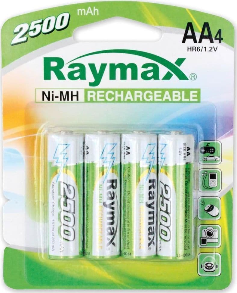 Blister 4 Batterie Ricaricabili Stilo AA 2500 mAh in Pile ricaricabili Scontolo.net - Potenza, commercioVirtuoso.it