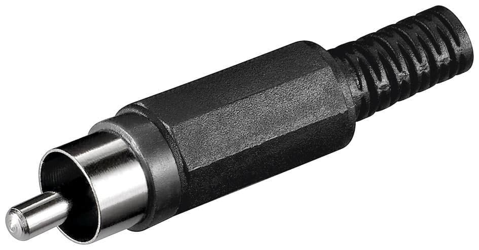 Connettore Audio RCA Maschio in plastica, Nero in Connettori RCA Scontolo.net - Potenza, commercioVirtuoso.it