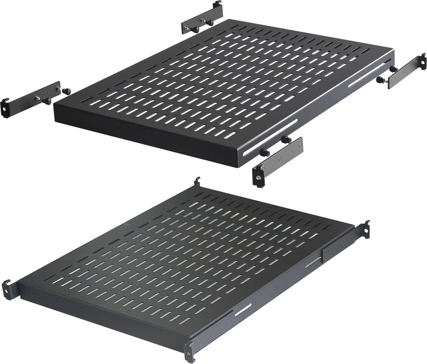 Base per Armadi 19'' Ripiano a Profondit&agrave Adattabile per Server Rack 1U Nero in  Scontolo.net - Potenza, commercioVirtuoso.it
